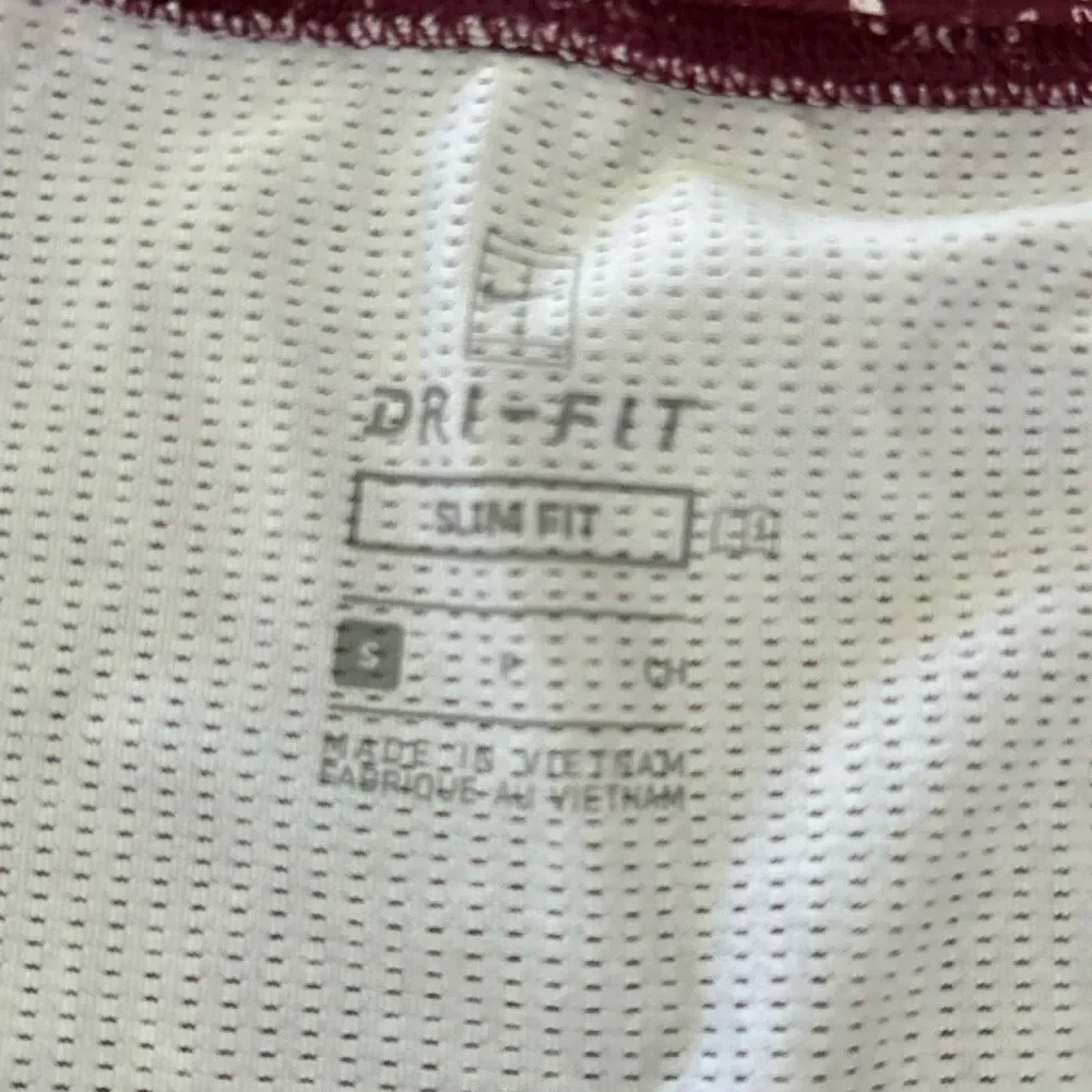 Nike dri fit cranberry purple printed Slim fit tank top size S